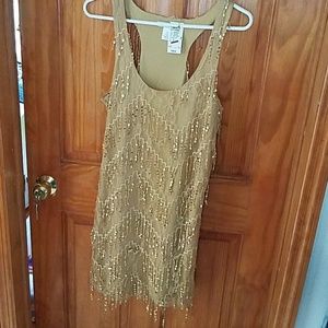 Gold party dress